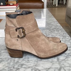PAUL GREEN Beige Suede Booties